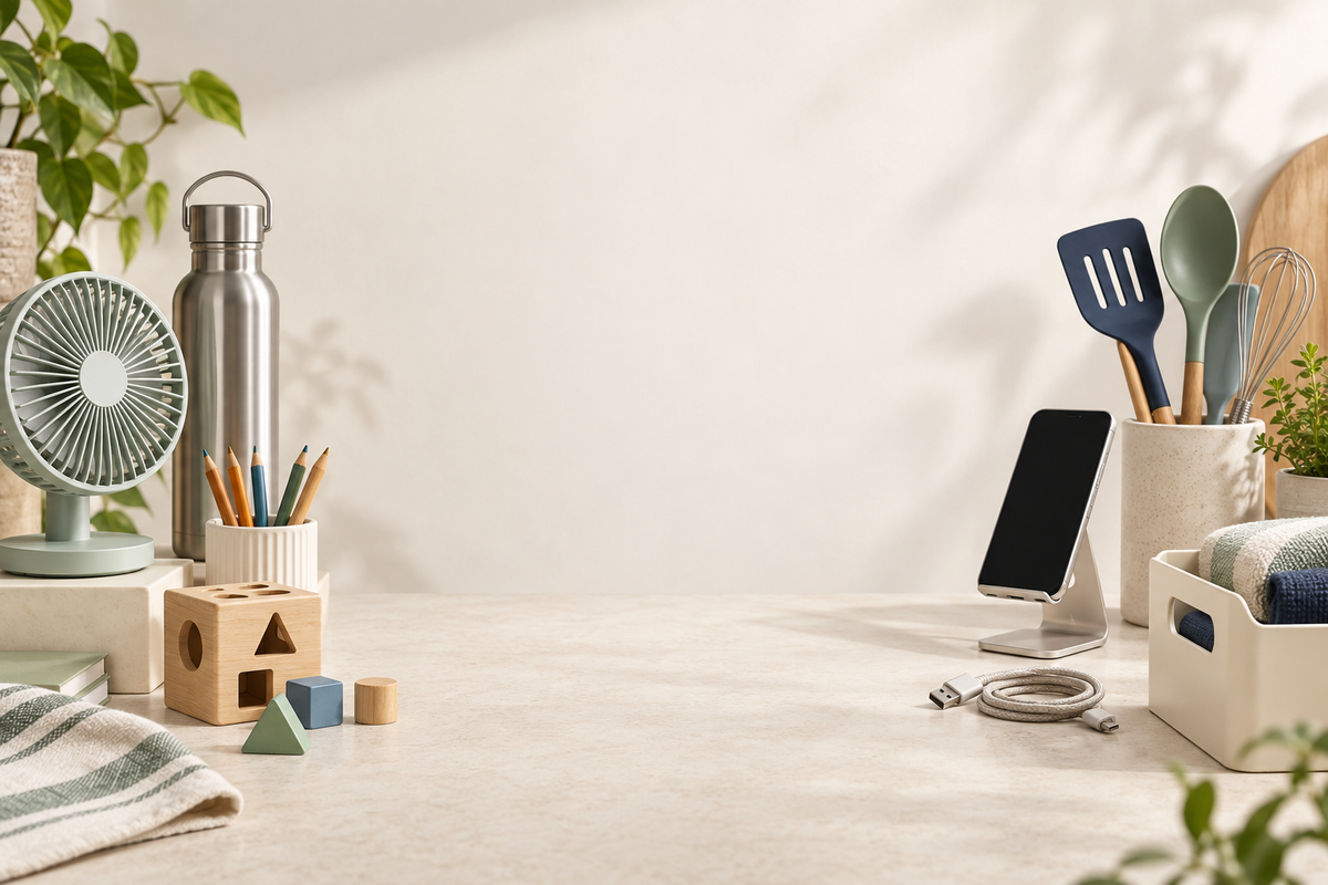 Everyday home, kitchen, office and school essentials
